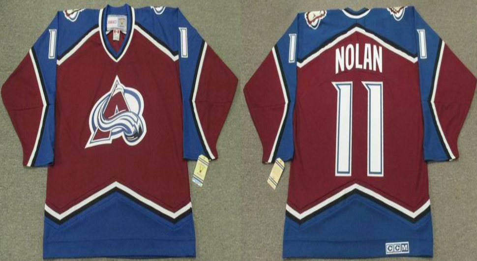 2019 Men Colorado Avalanche 11 Nolan red CCM NHL jerseys